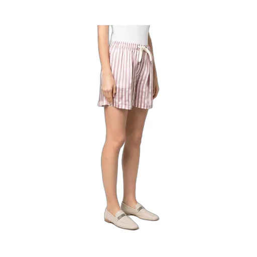 Striped Drawstring Mini Shorts