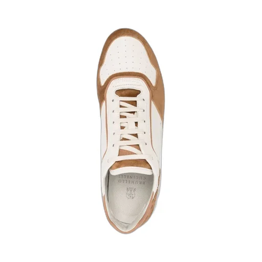 Panelled Leather Low-Top Sneakers