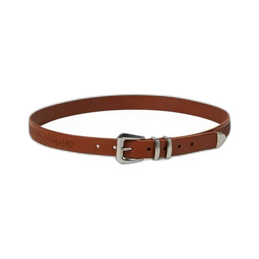 Woven Buckled Leather Belt