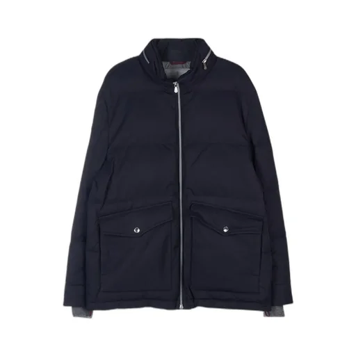 Standing Collar Logo Cotton Suit