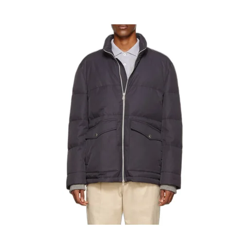 Standing Collar Logo Cotton Suit