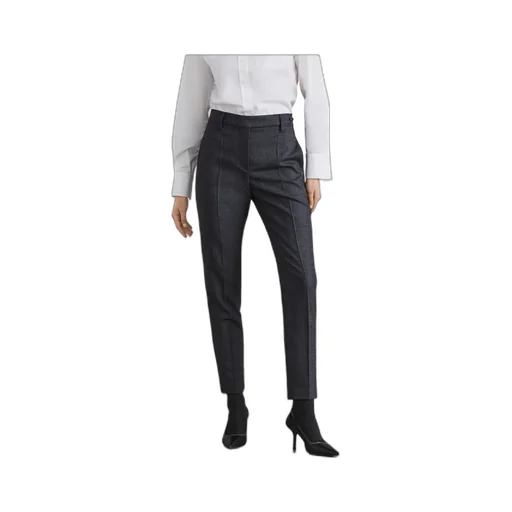 Pressed Crease Cropped Trousers