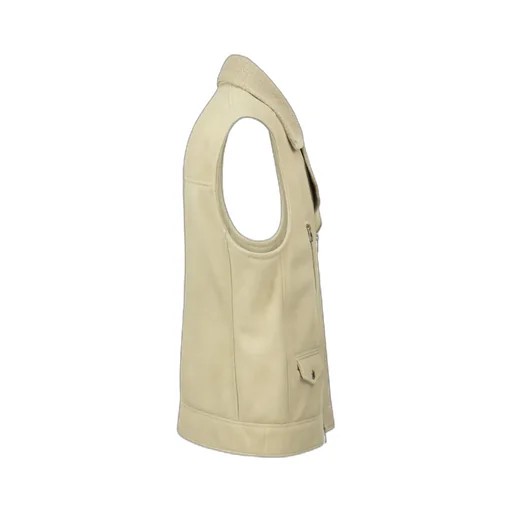Zip-Up Leather Vest