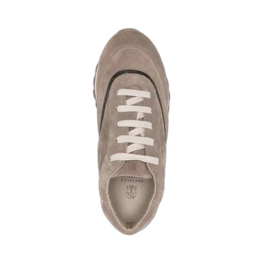 Panelled Lace-Up Sneakers