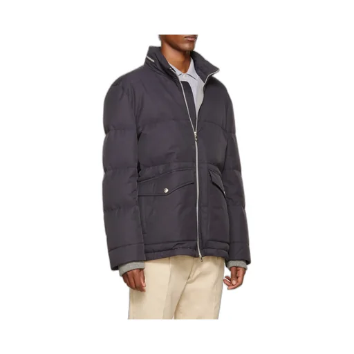 Standing Collar Logo Cotton Suit