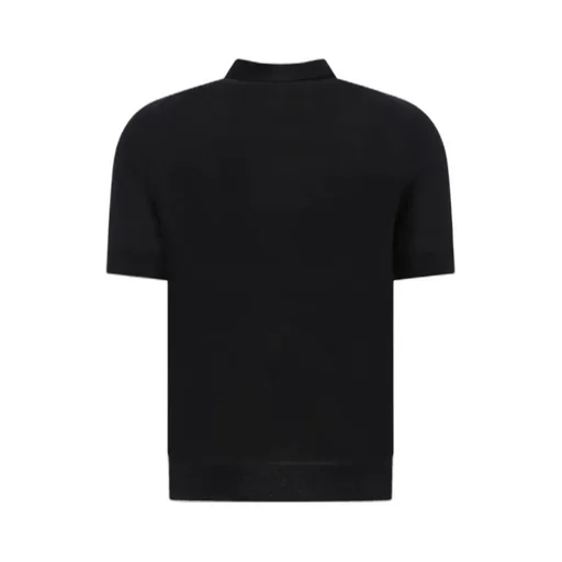 Short-Sleeved Knitted Polo Shirt