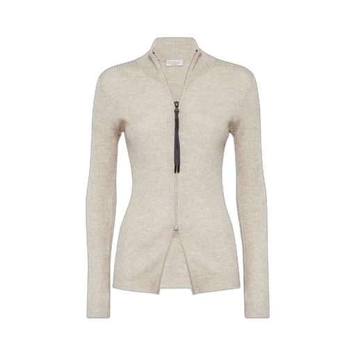 Zip-Up Ribbed Top