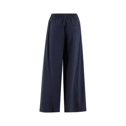 Elasticated Waistband Wide-Leg Trousers