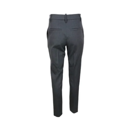 Pleated Cropped Tailored Trousers