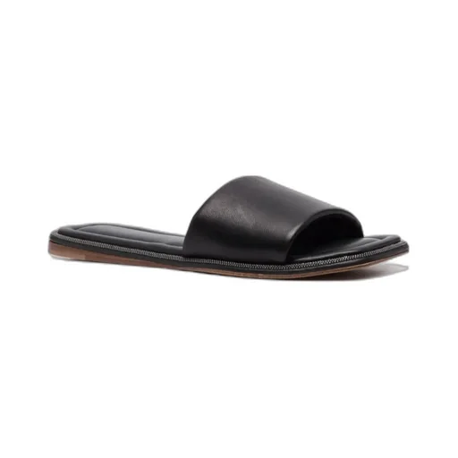 Square Toe Slip-On Slides