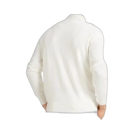 Funnel-Neck Knitted Polo Shirt