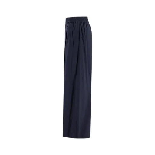 Elasticated Waistband Wide-Leg Trousers