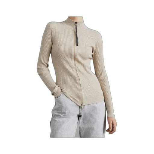 Zip-Up Ribbed Top