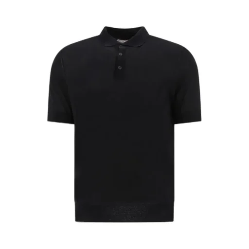 Short-Sleeved Knitted Polo Shirt
