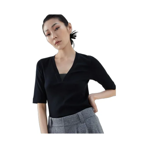 Front Insert Detailed Slim Fit Top