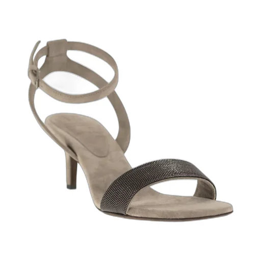 Ankle Strap Sequin Embellished Sandals