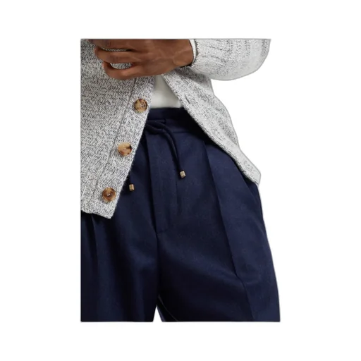 Pleated Tapered Leg Trousers