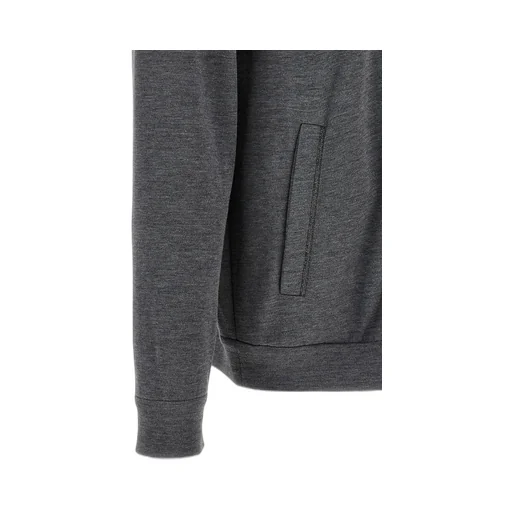 Monile-Detailed Zip-Up Hoodie