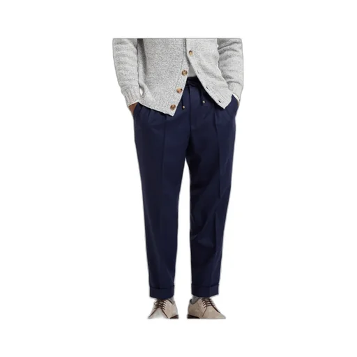 Pleated Tapered Leg Trousers