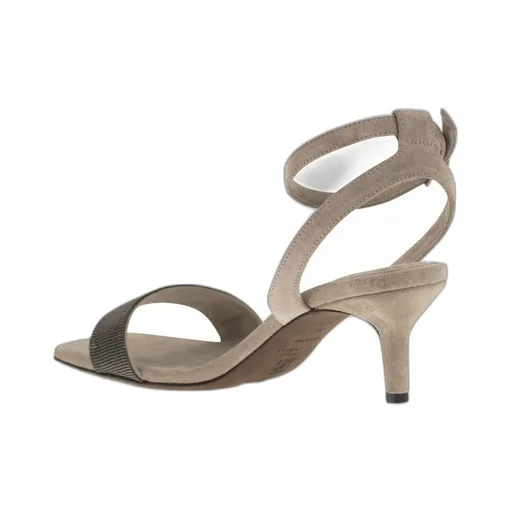 Ankle Strap Sequin Embellished Sandals