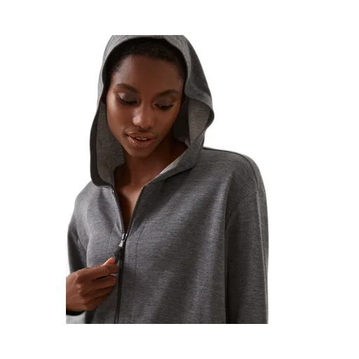 Zip-Up Drawstring Hoodie