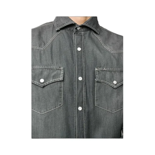Spread Collar Denim Shirt
