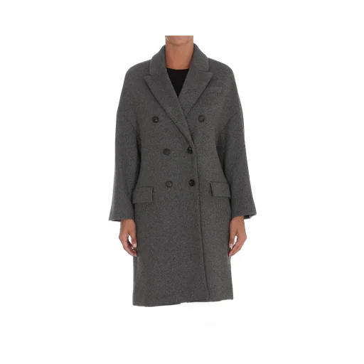 Double-Breasted Cashmere-Blend Coat