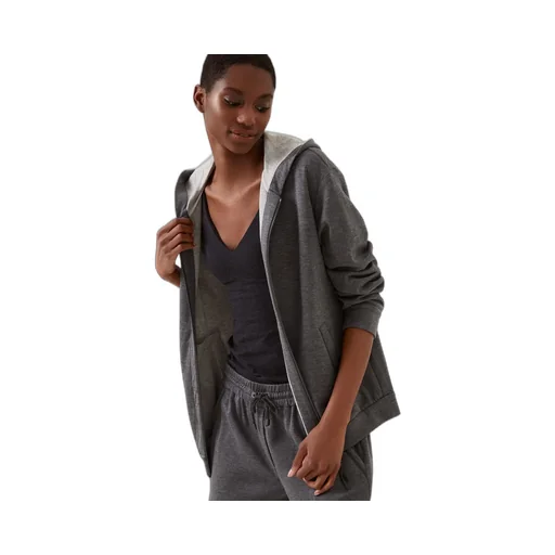 Zip-Up Drawstring Hoodie