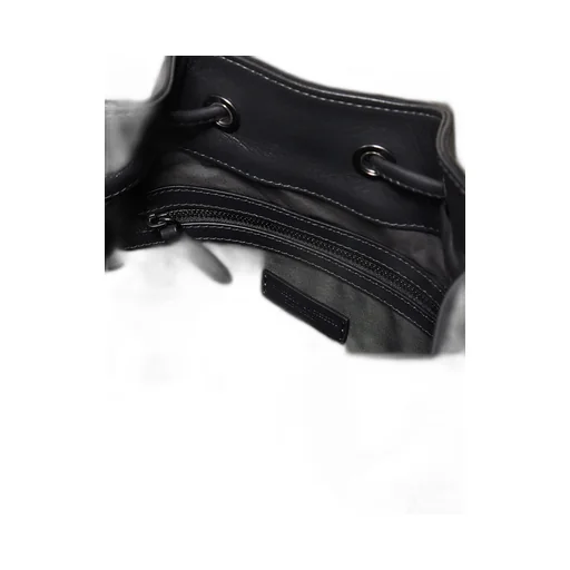 Drawstring Cable-Knit Tote Bag