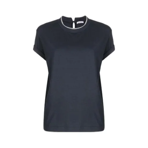 Bead Embellished Crewneck T-Shirt