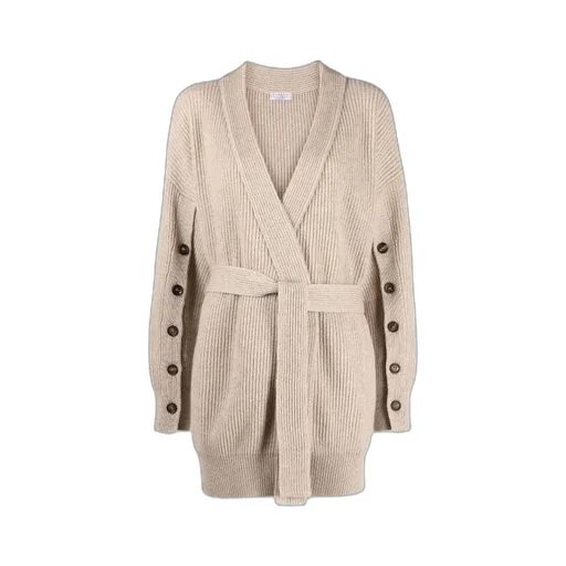 Tie-Waist Ribbed Cardigan