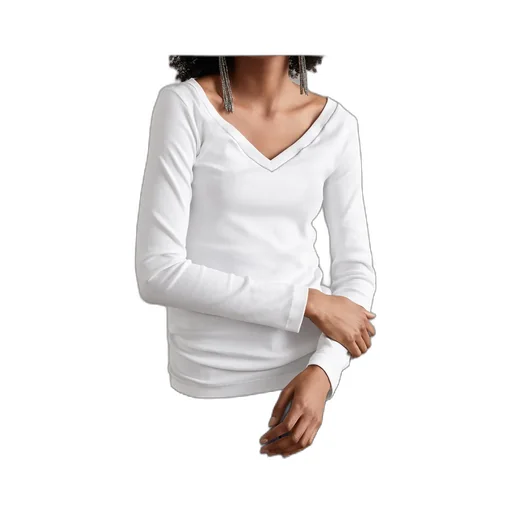 V-Neck Bead Embellished Top