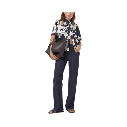 Leaf Printed Short Sleeved Shirt