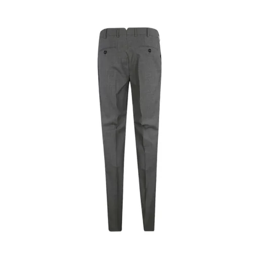 Mid-Waist Straight Wool Casual Pants