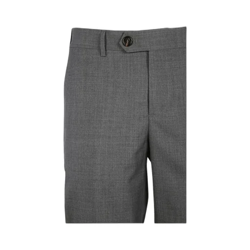 Mid-Waist Straight Wool Casual Pants