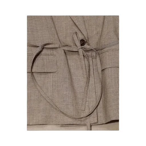 Waistband Lapel Suit Jacket