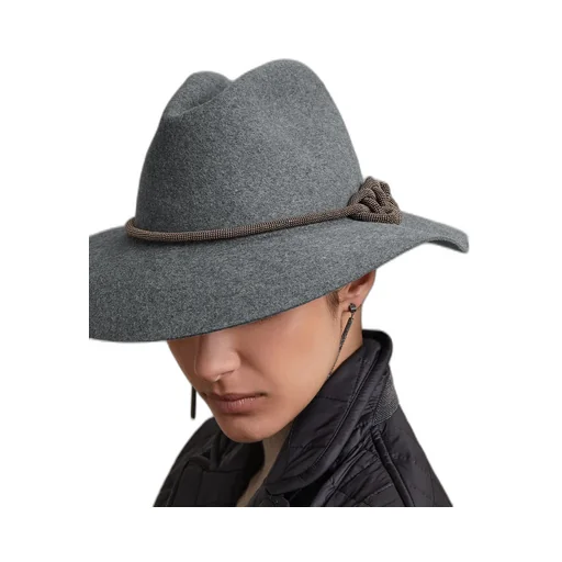 Beaded Piping Felt Top Hat