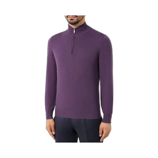 High-Neck Zipped Sweater