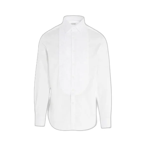 Pleated Buttoned Bib Shirt