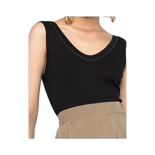 Embellished Trim Tank Top