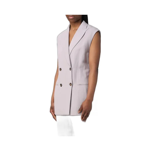 Double-Breasted Sleeveless Blazer