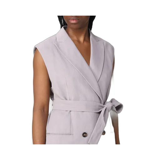 Double-Breasted Sleeveless Blazer