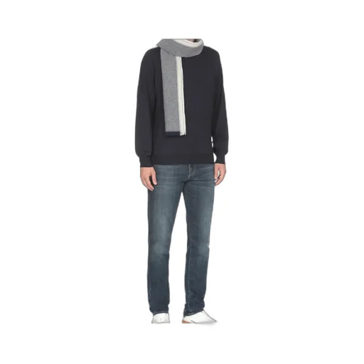 Fringed Edge Striped Scarf
