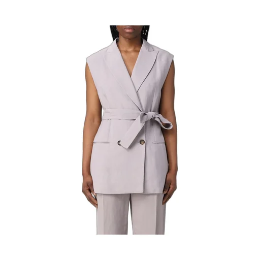 Double-Breasted Sleeveless Blazer