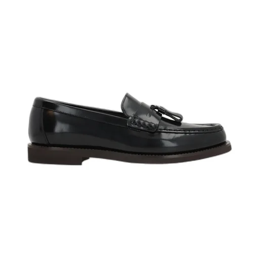 Monili-Tassel Polished Leather Loafers