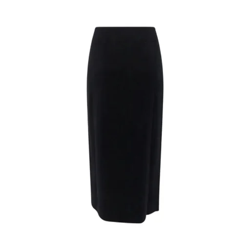 Straight Hem Knitted Midi Skirt