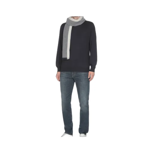 Fringed Edge Striped Scarf