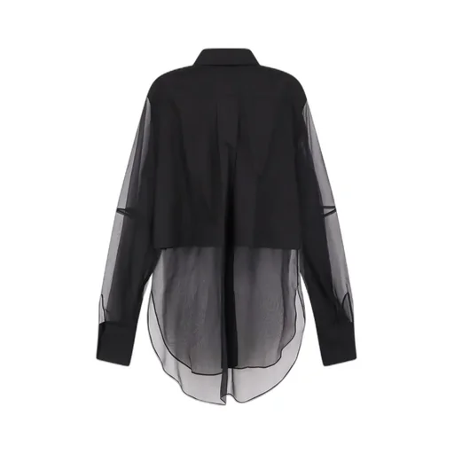 Panelled Long-Sleeved Poplin Shirt