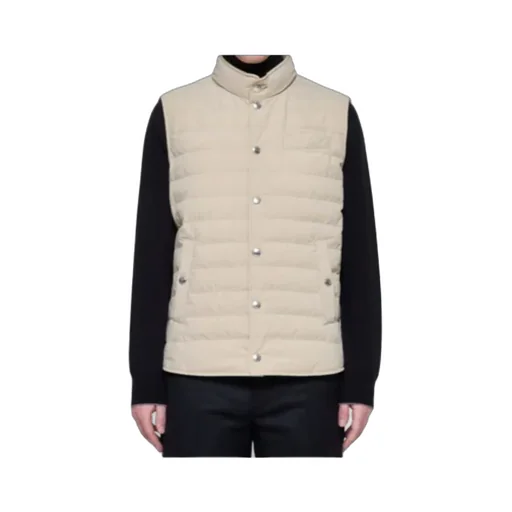 High-Neck Quilted Gilet