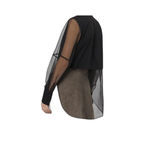 Panelled Long-Sleeved Poplin Shirt